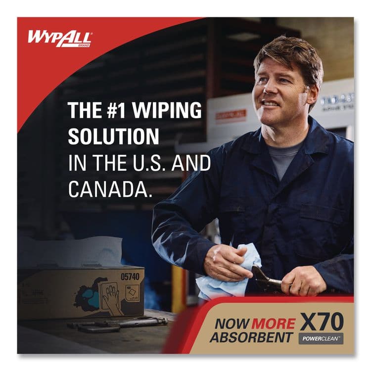 KIMBERLY CLARK X70 Cloths, 12.5 x 16.8, White 192/Carton (KCC55300) thumbnail 3