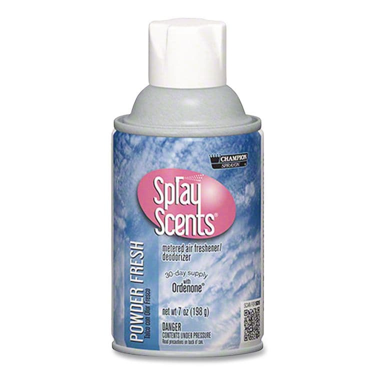 CHASE PRODUCTS Champion Sprayon SPRAYScents Metered Air Freshener Refill, Powder Fresh, 7 oz Aerosol Spray, 12/Carton (CHP5185) thumbnail 2