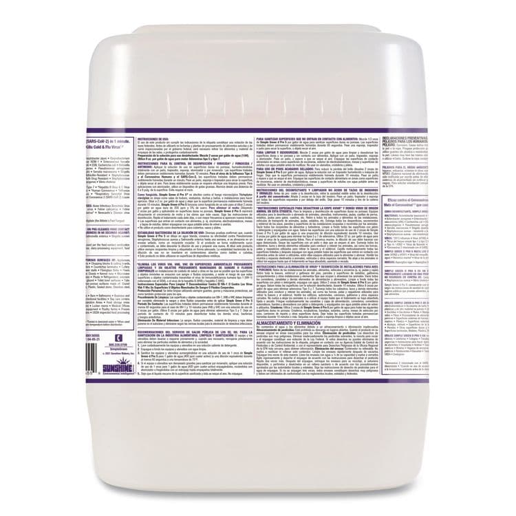 SUNSHINE MAKERS, . d Pro 5 Disinfectant, Unscented, 5 gal Pail (SMP3430505) thumbnail 2