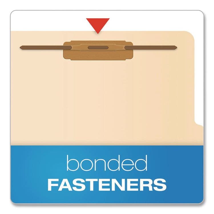 TOPS BUSINESS FORMS Manila Top Tab Classification Folders, 2/5-Cut Tab, Expands 1.75", 2 Dividers, 6 Fasteners, Letter Size, Manila, 10/Box (PFX24000P) thumbnail 3