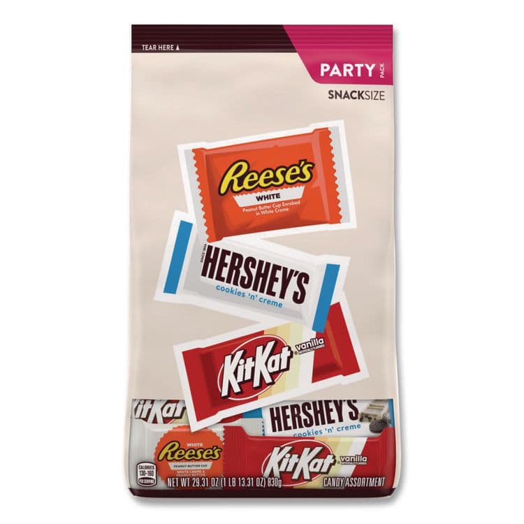 THE HERSHEY COMPANY All Time Greats White Snack Size Assortment, White Chocolate, 29.31 oz Bag (GRR22002587)
