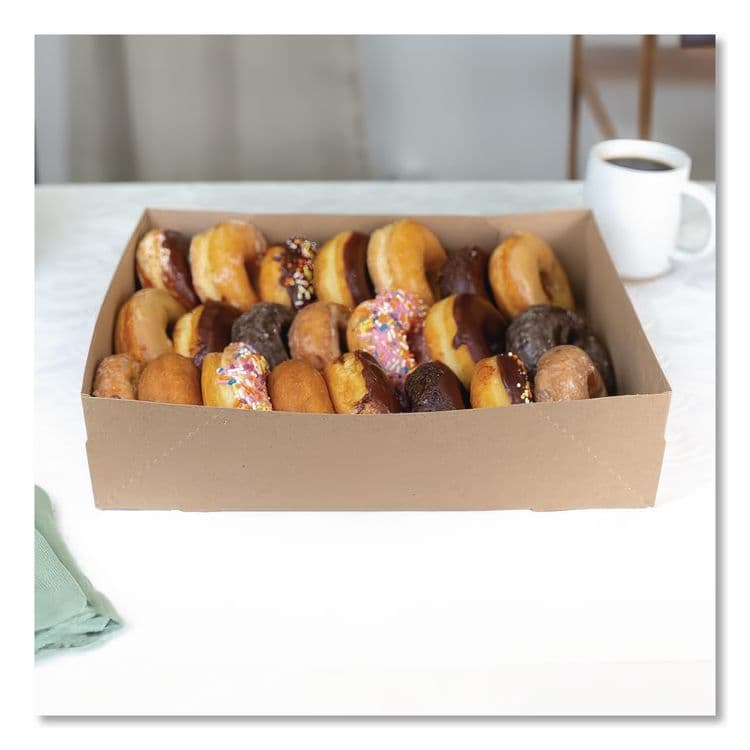 SOUTHERN CHAMPION TRAY Kraft Donut Trays, 13.5 x 9.88 x 3.38, Brown, Paper, 150/Carton (SCH1268) thumbnail 2
