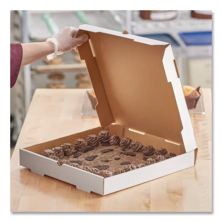 SOUTHERN CHAMPION TRAY Lock-Corner Pizza Boxes, 16 x 16 x 1.88, White, Paper, 100/Carton (SCH1450) thumbnail 2