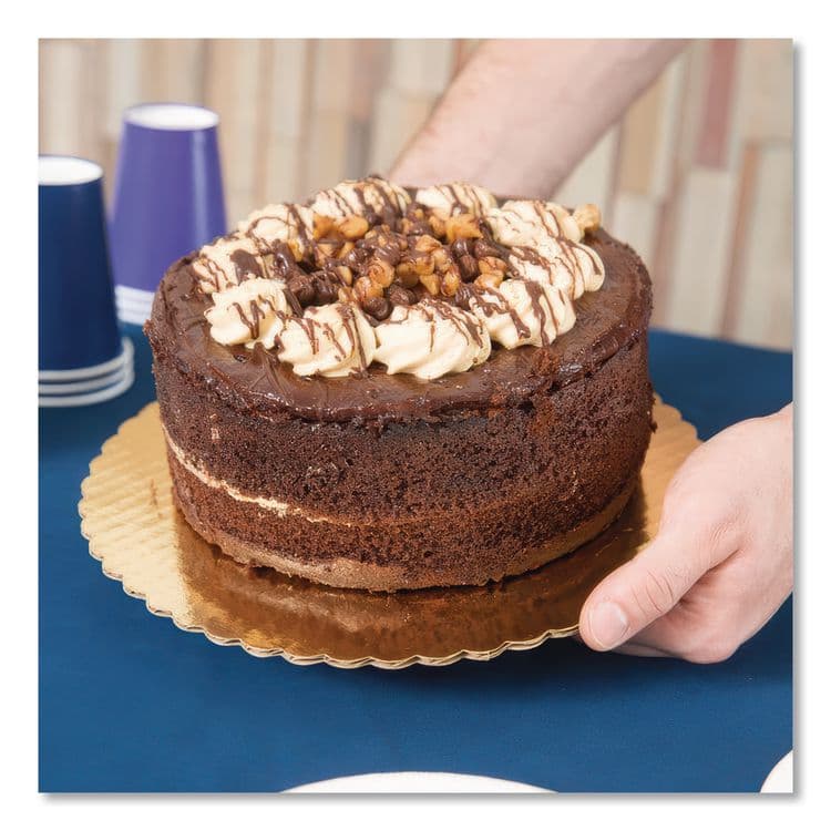 SOUTHERN CHAMPION TRAY Gold Cake Circles, Single Wall Construction, 10" Diameter, Gold, Paper, 200/Carton (SCH1615) thumbnail 2