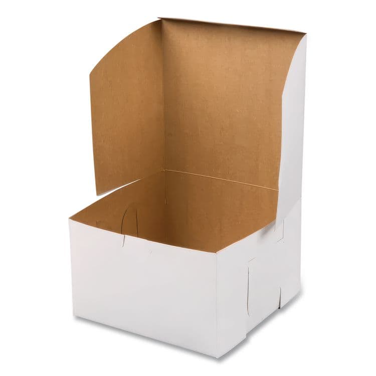 SOUTHERN CHAMPION TRAY White One-Piece Non-Window Bakery Boxes, 8 x 8 x 5, White, Paper, 100/Carton (SCH09455) thumbnail 2