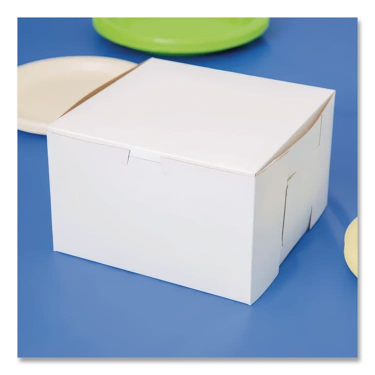 SOUTHERN CHAMPION TRAY White One-Piece Non-Window Bakery Boxes, 8 x 8 x 5, White, Paper, 100/Carton (SCH09455) thumbnail 4