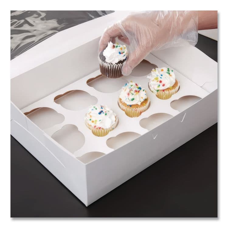 SOUTHERN CHAMPION TRAY Cupcake Holder Inserts, 12-Cupcake Holder, 9.88 x 13.88 x 0.88, White/Brown, Paper, 200/Carton (SCH10016) thumbnail 4