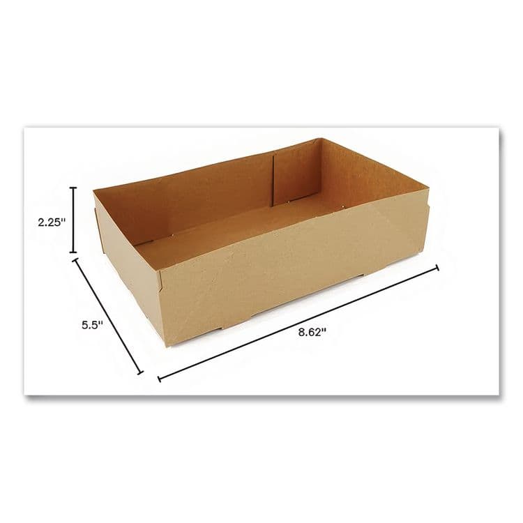 SOUTHERN CHAMPION TRAY 4-Corner Pop-Up Food and Drink Tray, 8.63 x 5.5 x 2.25, Brown, Paper, 500/Carton (SCH0122) thumbnail 4