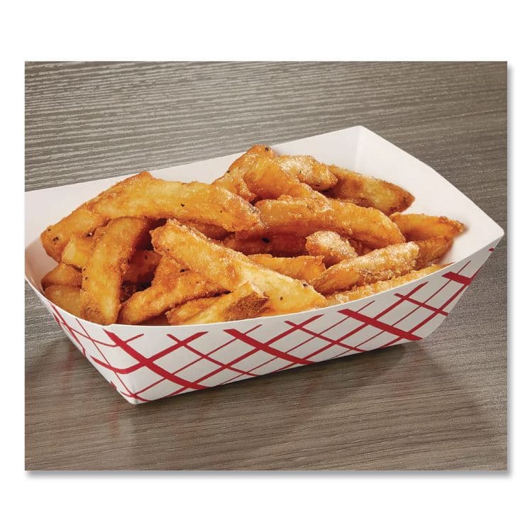 SOUTHERN CHAMPION TRAY Paper Food Baskets, 2 lb Capacity, Red/White, Paper, 1,000/Carton (SCH0417) thumbnail 3