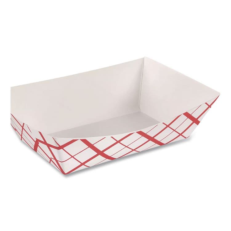 SOUTHERN CHAMPION TRAY Paper Food Baskets, 3 lb Capacity, 7.2 x 4.95 x 1.94, Red/White, Paper, 500/Carton (SCH0425) thumbnail 2