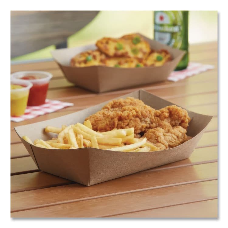 SOUTHERN CHAMPION TRAY Eco Food Trays, 1 lb Capacity, Brown, Paper, 1,000/Carton (SCH0513) thumbnail 3