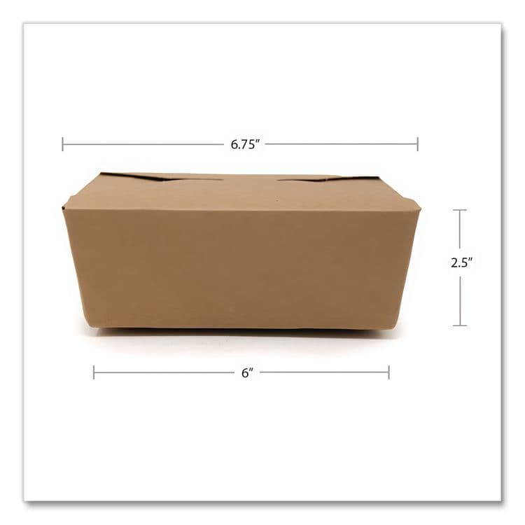 SOUTHERN CHAMPION TRAY ChampPak Carryout Boxes, #3, 7.75 x 5.5 x 2.5, Brown, Paper, 200/Carton (SCH0733) thumbnail 4