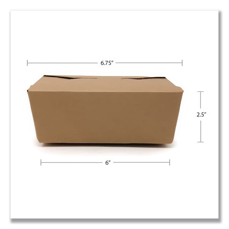 SOUTHERN CHAMPION TRAY ChampPak Carryout Boxes, #4, 7.75 x 5.5 x 3.5, Brown, Paper, 160/Carton (SCH0734) thumbnail 4