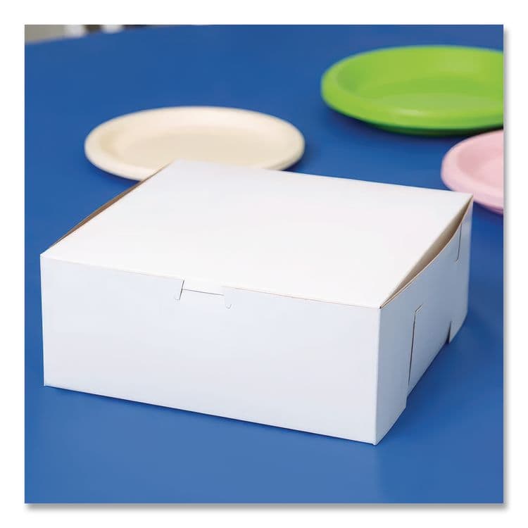 SOUTHERN CHAMPION TRAY White One-Piece Non-Window Bakery Boxes, 9 x 9 x 4, White, Paper, 200/Carton (SCH0961) thumbnail 3
