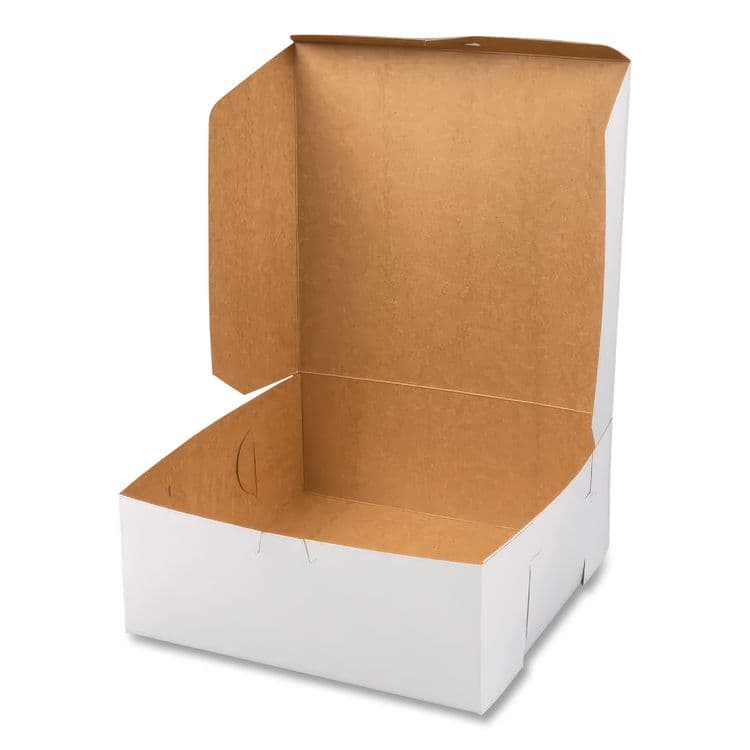 SOUTHERN CHAMPION TRAY White One-Piece Non-Window Bakery Boxes, 10 x 10 x 2.5, White, Paper, 250/Carton (SCH0969) thumbnail 2