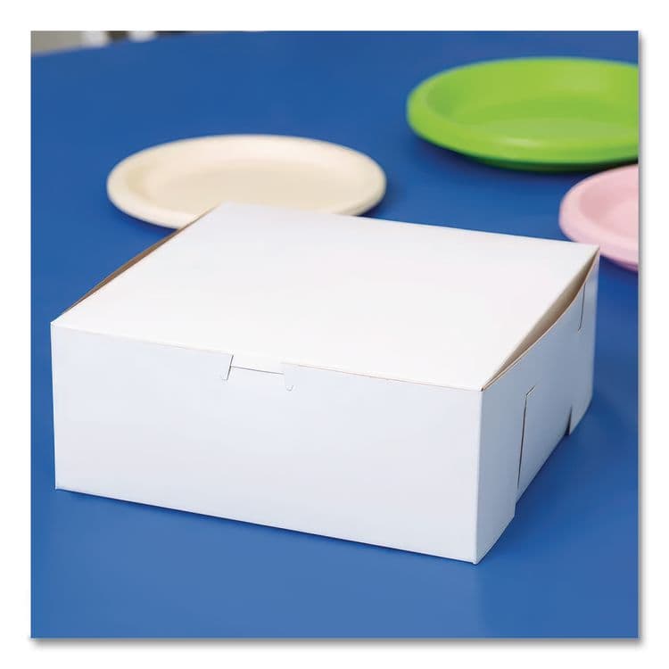 SOUTHERN CHAMPION TRAY White One-Piece Non-Window Bakery Boxes, 10 x 10 x 2.5, White, Paper, 250/Carton (SCH0969) thumbnail 3