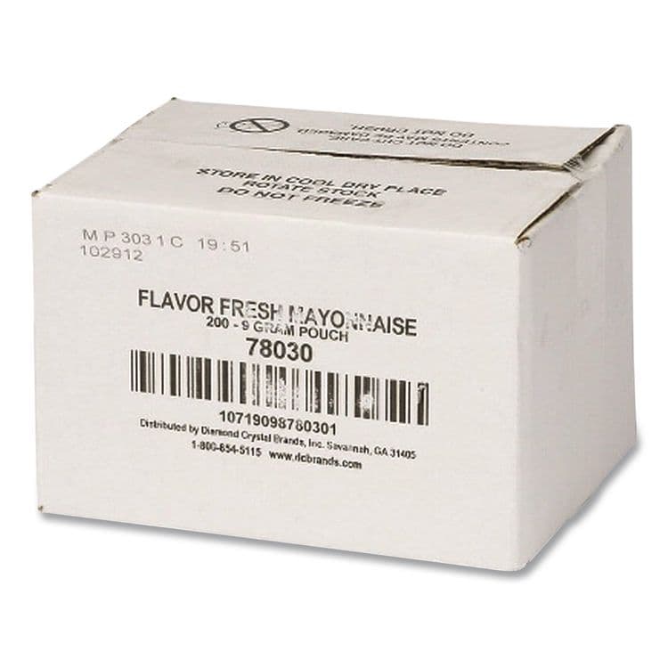 DIAMOND CRYSTAL BRANDS Condiment Packets, Mayonnaise, 0.32 oz Packet, 200/Carton (FLV80005) thumbnail 2