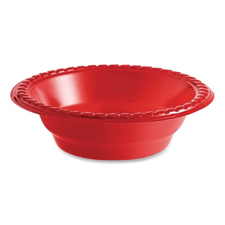 DART Party Plastic Premium Dinnerware, Bowl, 12 oz, Red, 24/Pack (SCCCB1220202) thumbnail 3