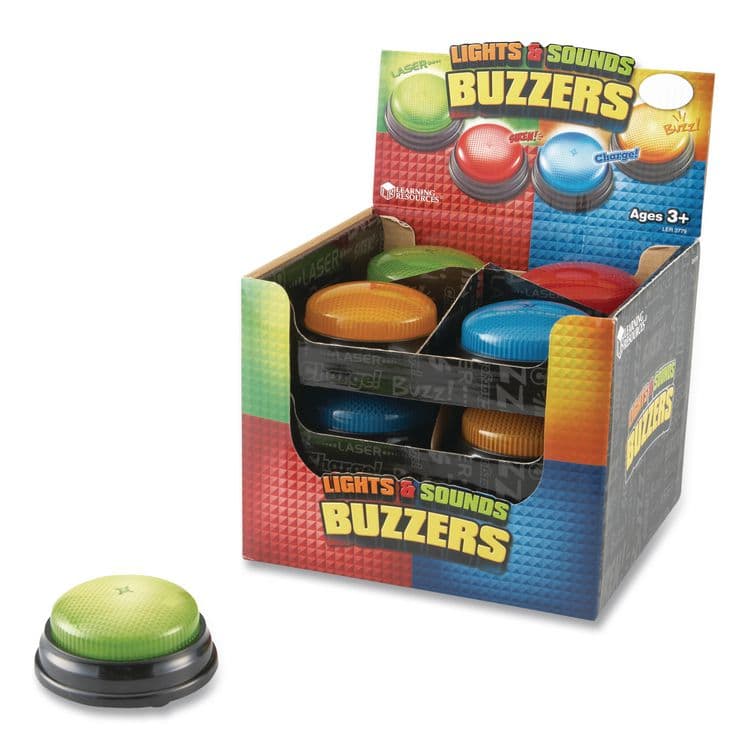 LEARNING RESOURCES Lights and Sounds Buzzers, Ages 3 and Up, 12 Buzzers (LRNLER3779) thumbnail 3