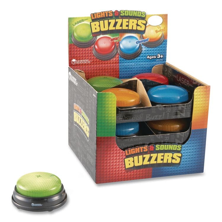 LEARNING RESOURCES Lights and Sounds Buzzers, Ages 3 and Up, 12 Buzzers (LRNLER3779) thumbnail 4