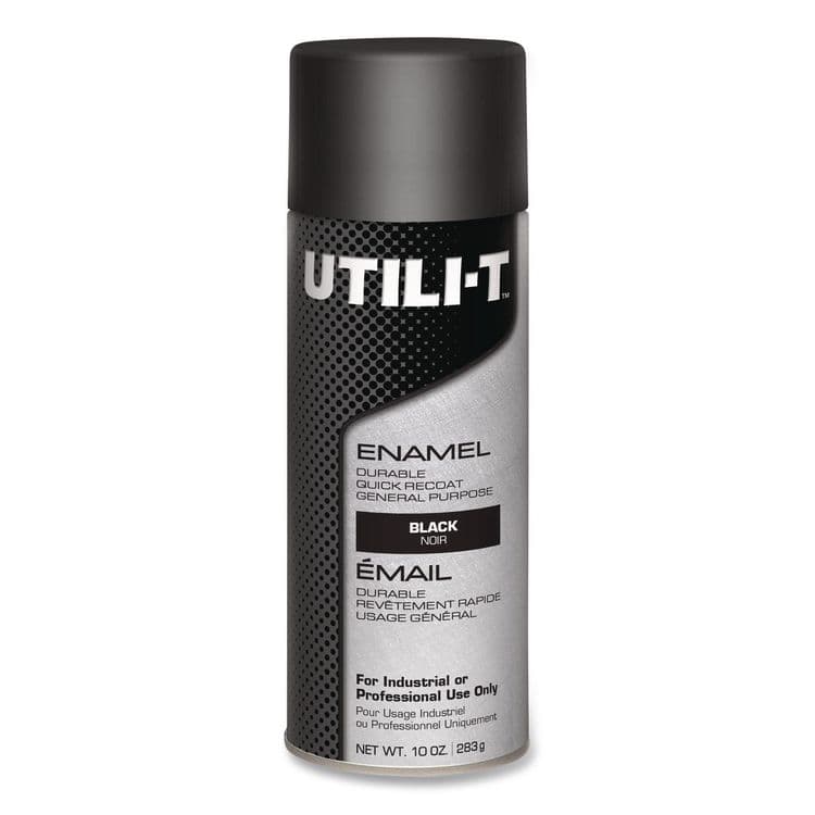 RUST-OLEUM CORPORATION UTILI-T Spray Paint, Gloss Black, 10 oz Aerosol Can, 6/Carton (RST387390) thumbnail 2