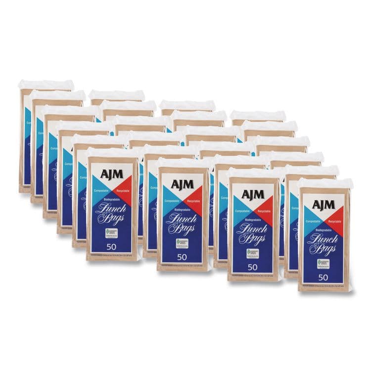 GEN Standard Paper Lunch Bags, 5.13" x 3.13" x 10.38", Natural Kraft, 1,200/Carton (BAGLB24LAJ)