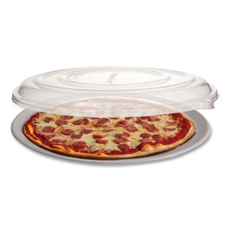 ECO-PRODUCTS,INC. 100% Recycled Content Pizza Tray Lids, 14 x 14 x 0.2, Clear, Plastic, 50/Carton (ECOEPSCPTR14LID) thumbnail 4
