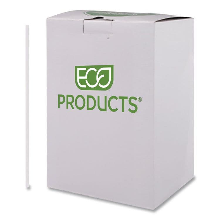 ECO-PRODUCTS,INC. Jumbo Wrapped Paper Straw, 7.75", 6 mm Diameter, White, 3,000/Carton (ECOEPSTP76WHT) thumbnail 4