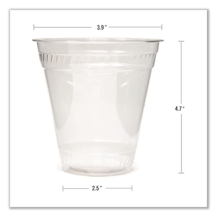 FABRI-KAL Greenware Cold Drink Cups, 16 oz, Sugarcane, Clear, 50/Sleeve, 20 Sleeves/Carton (FABGC16S) thumbnail 4
