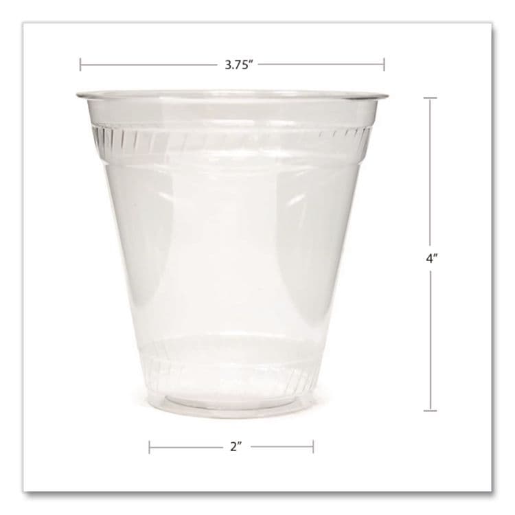 FABRI-KAL Kal-Clear PET Cold Drink Cups, Squat, 12 oz to 14 oz, Plastic, Clear, 50/Sleeve, 20 Sleeves/Carton (FABKC1214) thumbnail 4
