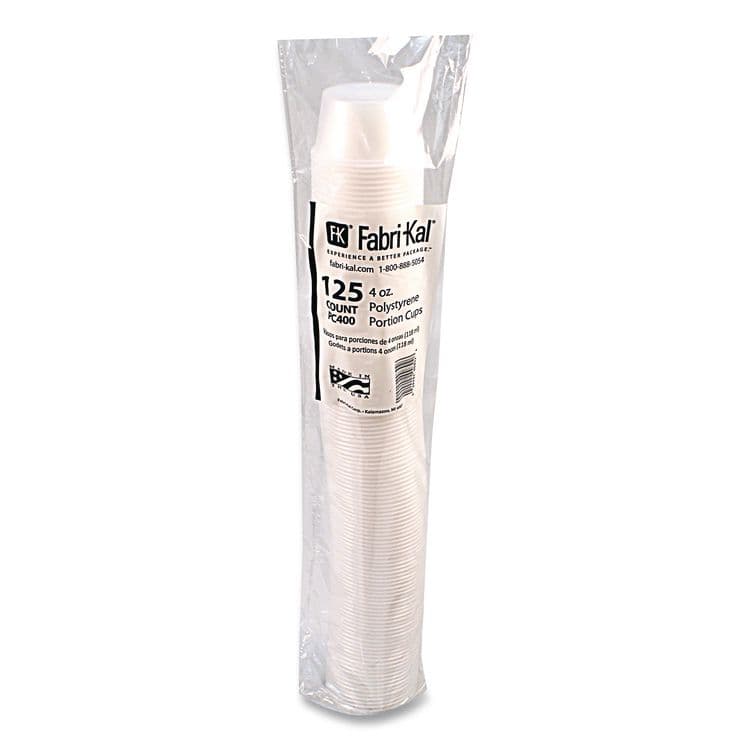 FABRI-KAL Portion Cups, 4 oz, Plastic, Clear, 125/Sleeve, 20 Sleeves/Carton (FABPC400) thumbnail 2