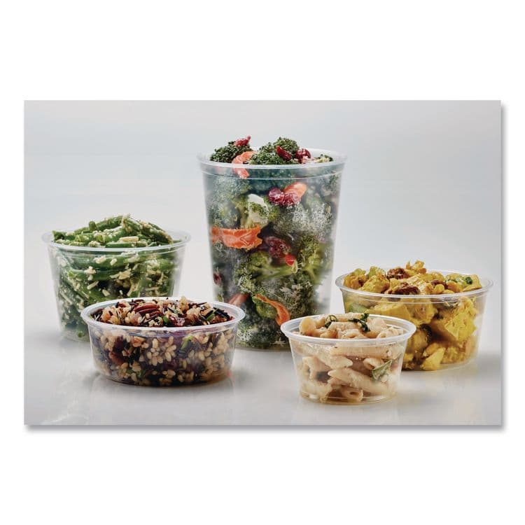 FABRI-KAL Microwavable Deli Containers, 32 oz, 4.6" Diameter x 5.6" h, Clear, Plastic, 500/Carton (FABPK32TC) thumbnail 2