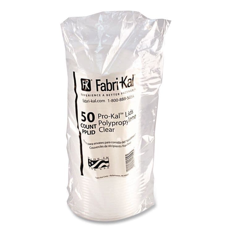 FABRI-KAL PolyPro Microwavable Deli Container Lids, Clear, Plastic, 500/Carton (FABPPLID) thumbnail 2