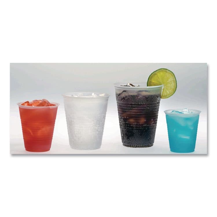 FABRI-KAL RK Ribbed Cold Drink Cups, 7 oz, Plastic, Clear, 100/Bag, 25 Bags/Carton (FABRK7) thumbnail 4