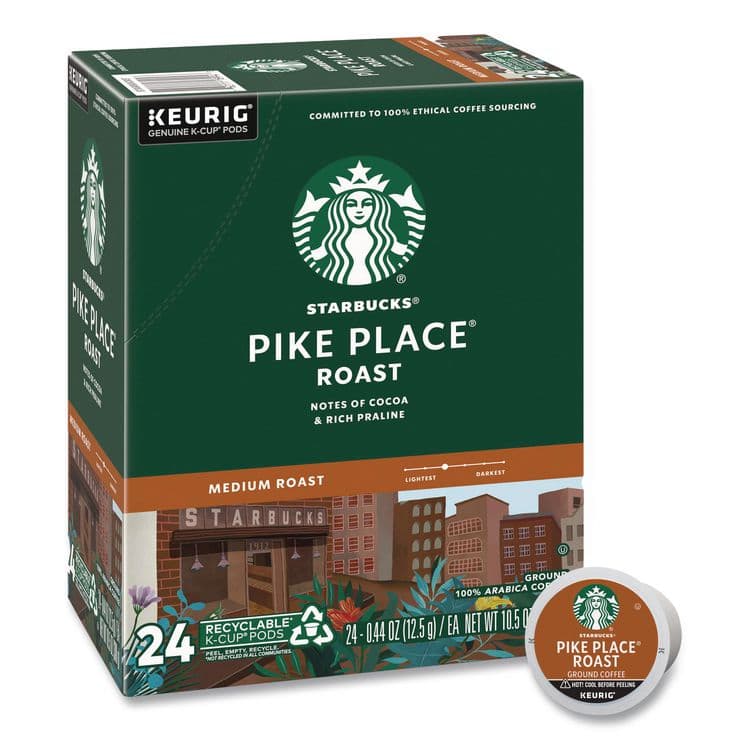 KEURIG DR PEPPER Pike Place Coffee K-Cups Pack, 24/Box (SBK011111156)
