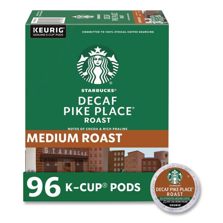 KEURIG DR PEPPER Pike Place Decaf Coffee K-Cups, 96/Carton (SBK011111161CT)