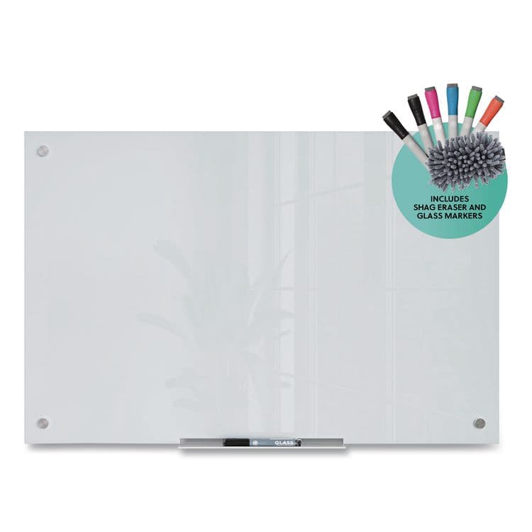 U BRANDS Magnetic Glass Dry Erase Board Value Pack, 36" x 24" (Actual Size: 35" x 23"), Frosted White Surface (UBR3970U0001) thumbnail 2