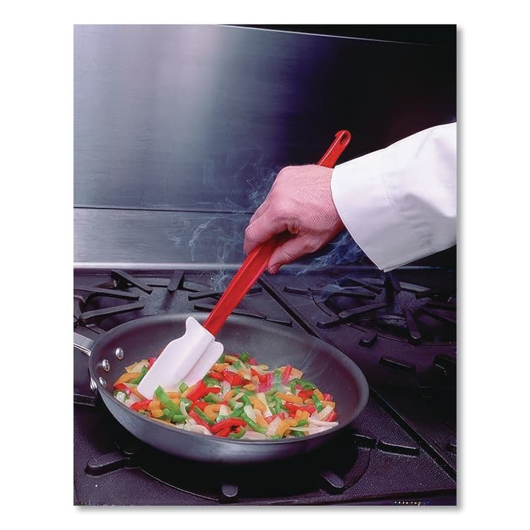 RUBBERMAID COMMERCIAL PROD. High-Heat Cook's Scraper, Plastic, 16.5", Red/White (RCP1964RED) thumbnail 3