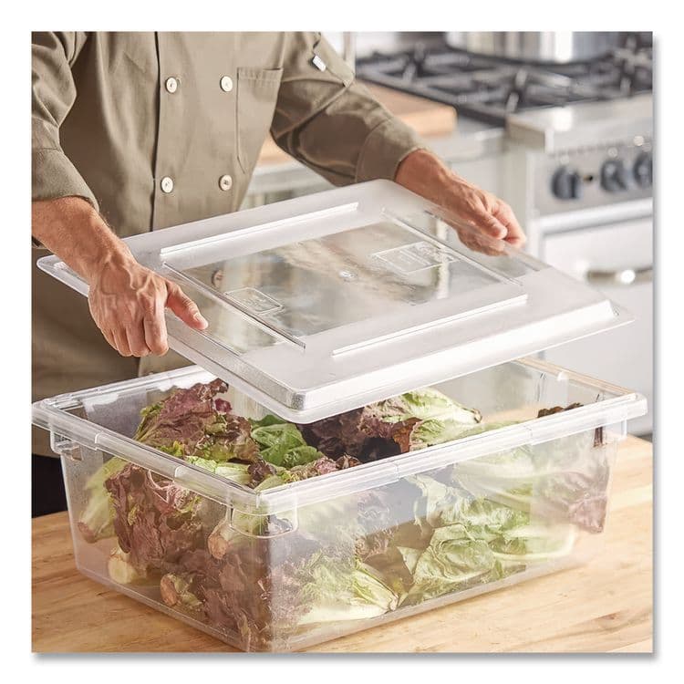RUBBERMAID COMMERCIAL PROD. Food/Tote Box Lids, 26 x 18, Clear, Plastic (RCP3302CLE) thumbnail 4