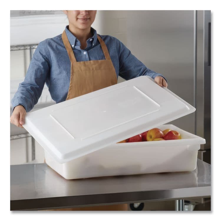 RUBBERMAID COMMERCIAL PROD. Food/Tote Box Lids, 26 x 18, White, Plastic (RCP3502WHI) thumbnail 4