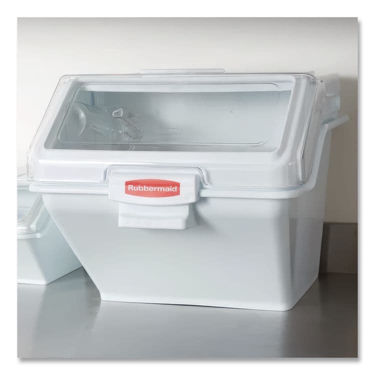 RUBBERMAID COMMERCIAL PROD. PROSAVE Shelf Ingredient Bin, 19.2 x 23.5 x 16.88, White, Plastic (RCPFG9G5800WHT) thumbnail 2