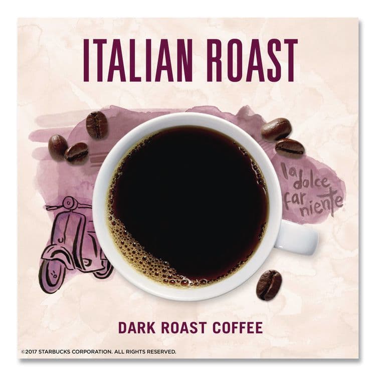 STARBUCKS COFFEE COMPANY VIA Ready Brew Coffee, 0.11 oz, Italian Roast, 8 Packets/Bag, 12 Bags/Carton (SBK12407838CT) thumbnail 4