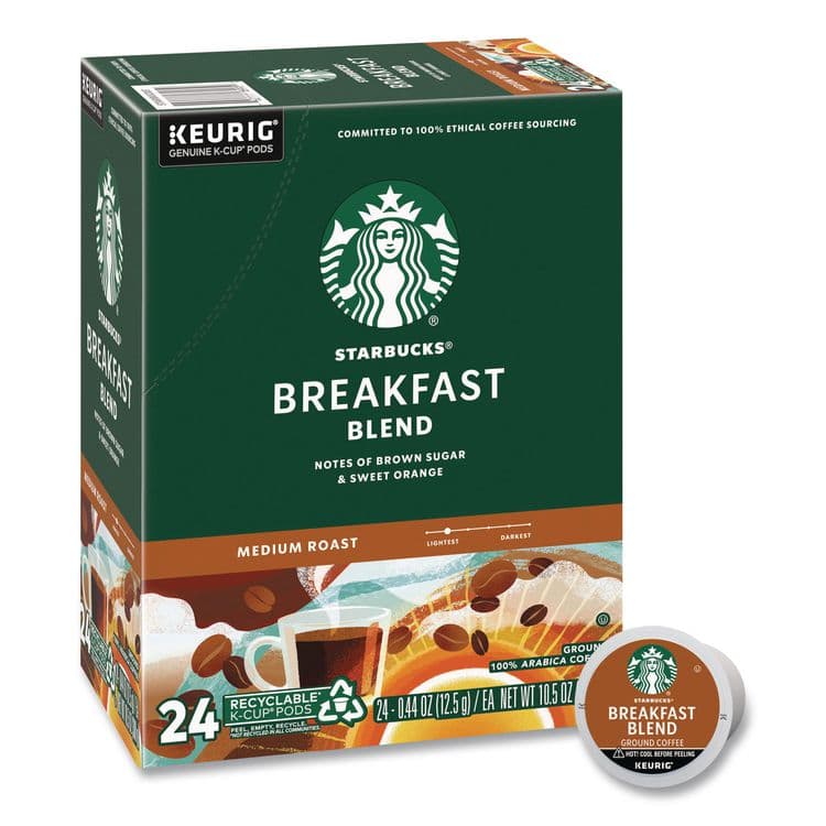 KEURIG DR PEPPER Breakfast Blend K-Cups, 24/Box (SBK011111157)