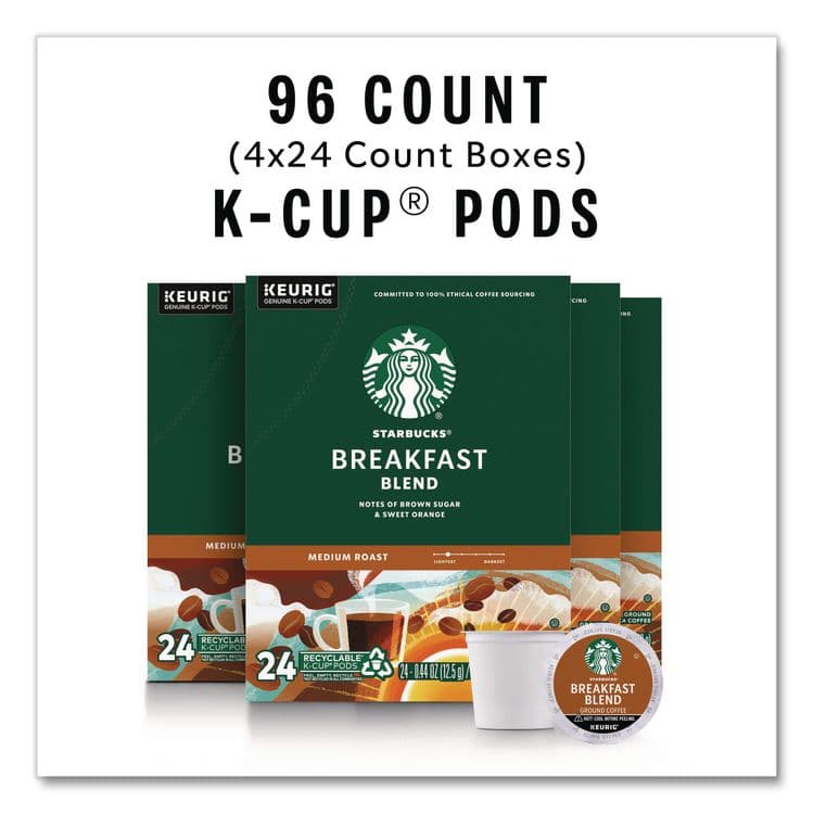 KEURIG DR PEPPER Breakfast Blend Coffee K-Cups, 96/Carton (SBK011111157CT) thumbnail 2
