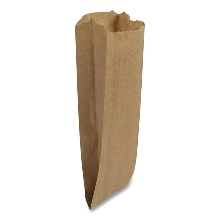 GEN Grocery Paper Bags for Liquor Takeout, Pint Size, 35# Basis Weight, 3.75" x 2.25" x 11.25", Kraft, 500/Bundle (BAGLQPINT500) thumbnail 4