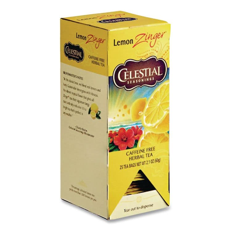 HAIN CELESTIAL GROUP . Tea, Herbal Lemon Zinger, 25/Box (CST031010) thumbnail 2