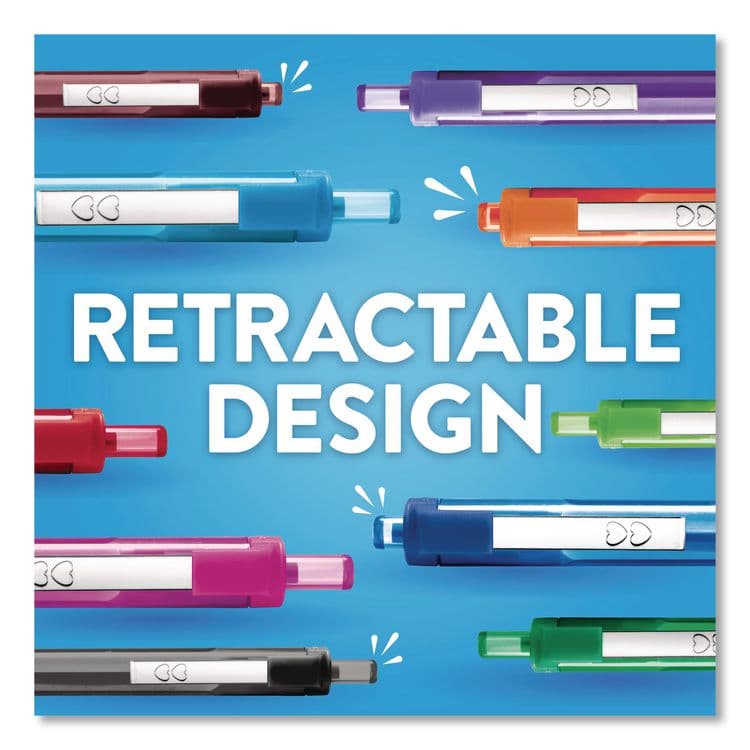 SANFORD InkJoy 300RT Ballpoint Pen, Retractable, Medium 1 mm, Assorted Ink and Barrel Colors, 8/Pack (PAP1945918) thumbnail 3