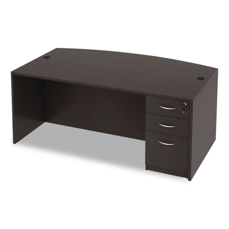 ALERA Alera Valencia Series Full Pedestal File, Left/Right, 3-Drawers: Box/Box/File, Legal/Letter, Espresso, 15.63" x 20.5" x 28.5" (ALEVA532822ES) thumbnail 3