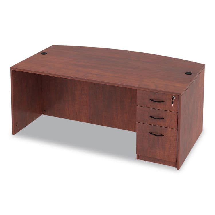 ALERA Alera Valencia Series Full Pedestal File, Left/Right, 3-Drawers Box/Box/File, Legal/Letter, Medium Cherry, 15.63"x20.5"x28.5" (ALEVA532822MC) thumbnail 3