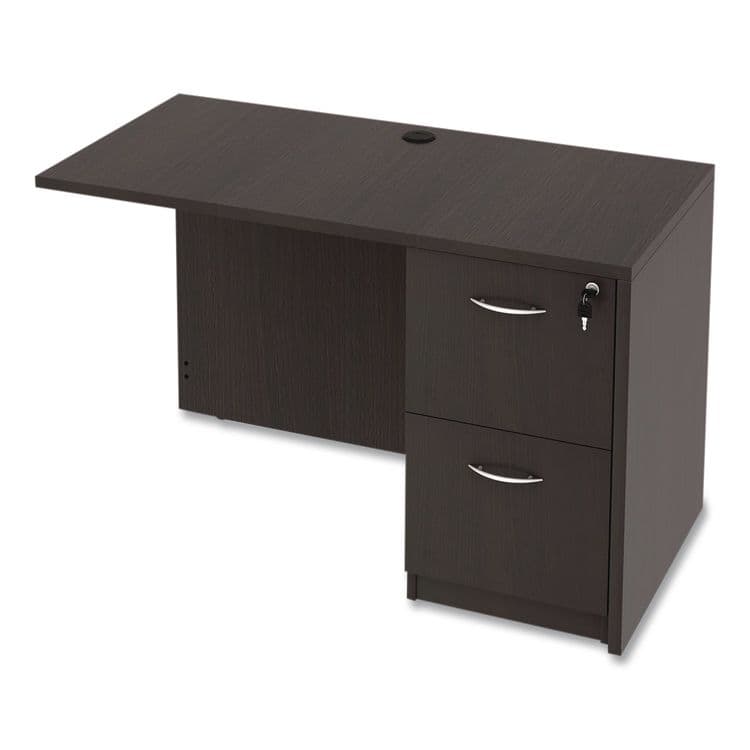 ALERA Alera Valencia Series Full Pedestal File, Left or Right, 2 Legal/Letter-Size File Drawers, Espresso, 15.63" x 20.5" x 28.5" (ALEVA542822ES) thumbnail 3